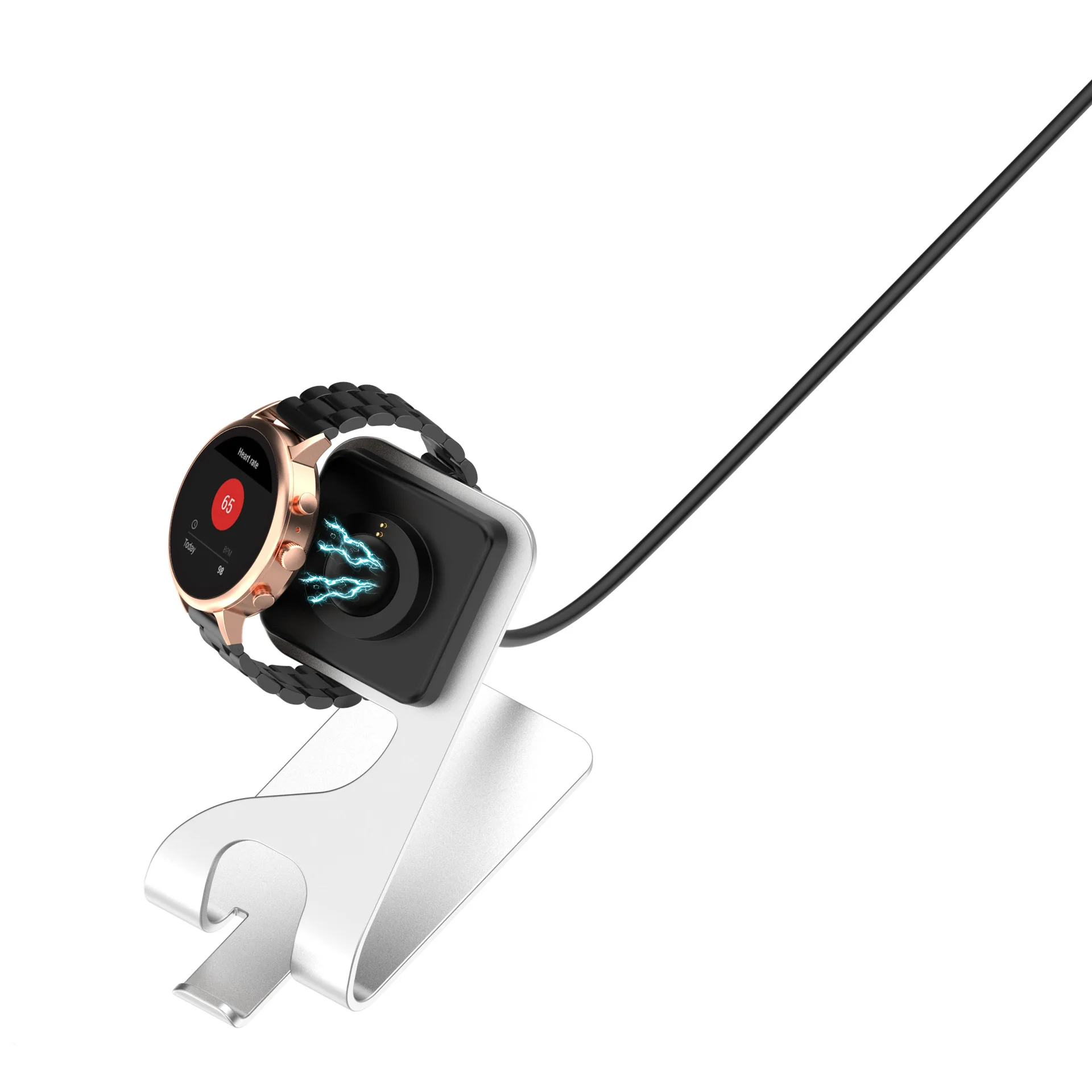 Зарядное устройство из алюминиевого сплава подставка для часов Fossil Gen 5 4 зарядный