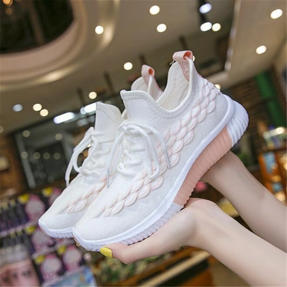 Женские ботинки на плоской подошве с сеткой летние белые кроссовки Basket Femme