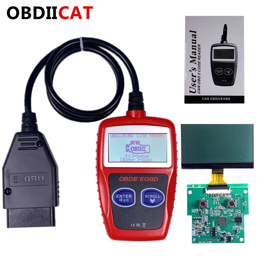 10 шт./лот MaxiScan MS309 CAN BUS OBD2 автомобильный считыватель кодов EOBD OBD II диагностический