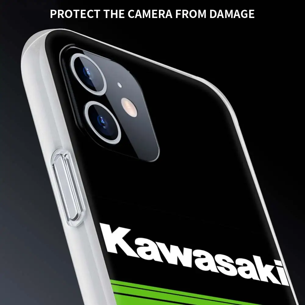 

Japanese Brand Kawasaki Ninja Moto Case For i 12 mini 11 Pro 7 XR X XS Max 8 6 6S Plus SE 2020 5S Translucent Matte Soft Coque