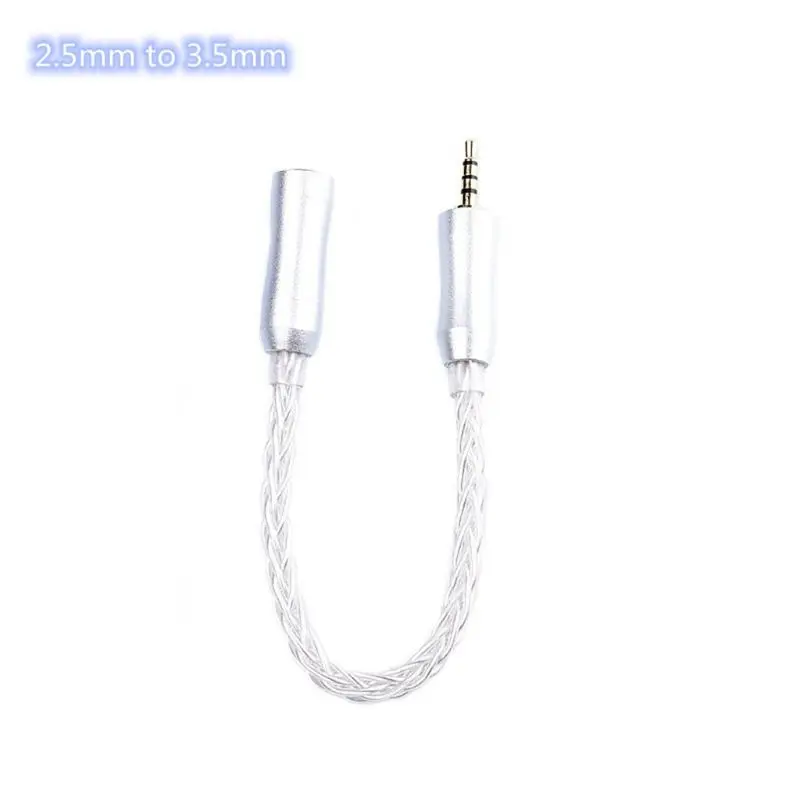 Белый 8 серебряных сердечника Удлинительный кабель 3 5/2 5 мм Мужской до 4 Женский