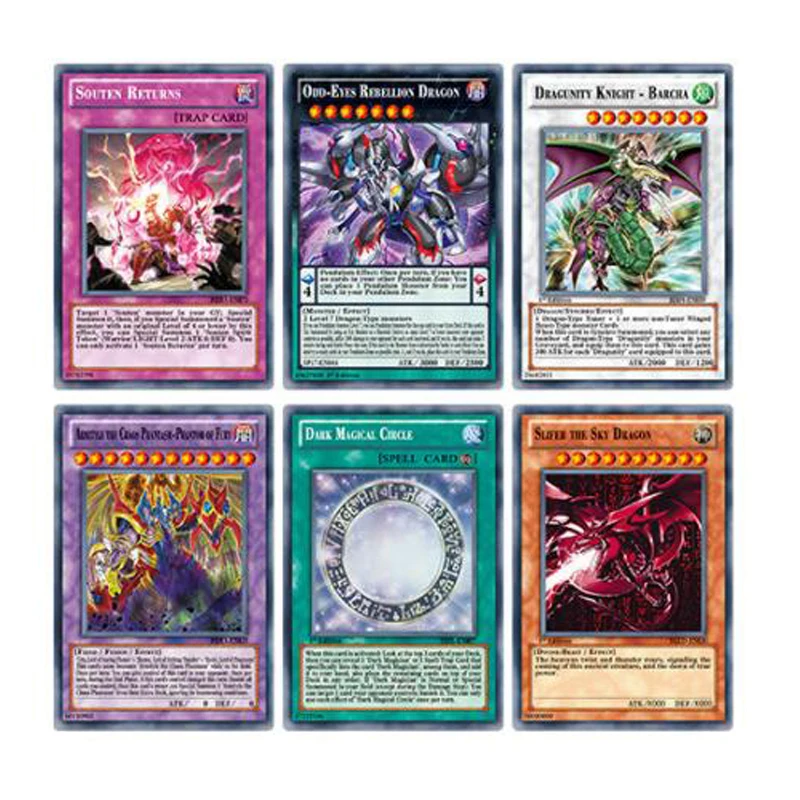 Новый 216 шт. английские карточки Yugioh крыло Дракон гигантский солдат Sky Dragon игровая