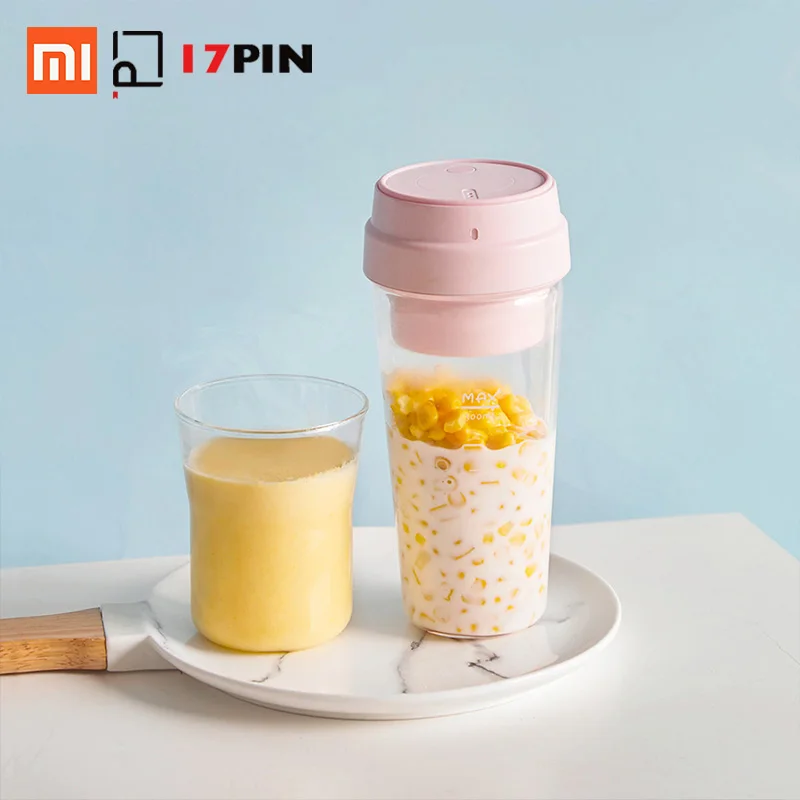 XIAOMI MIJIA 17PIN Stra фруктовая чашка маленький переносной блендер соковыжималка миксер, Кухонный комбайн 400 мл Магнитная Зарядка 30 секунд быстрого