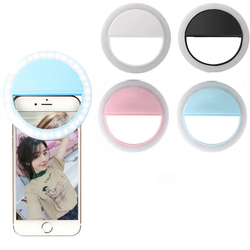 

Papaler Selfie Ring Light Lamp for Iphone 5 Samsung Phone Flash Led Rechargeable Fotografia Photo Studio Para Celular Ring Light