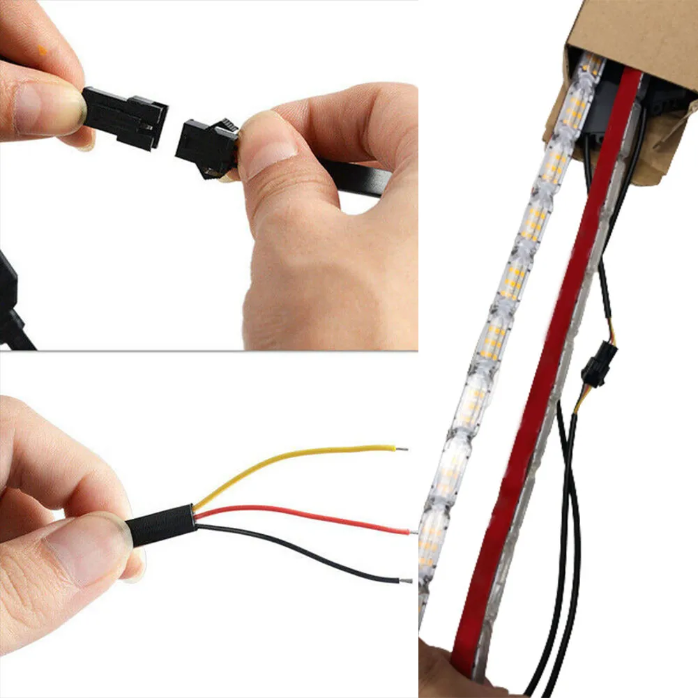 

16LED LED Strip 2pcs Flexible Lights For Car Daytime Light Signal Light