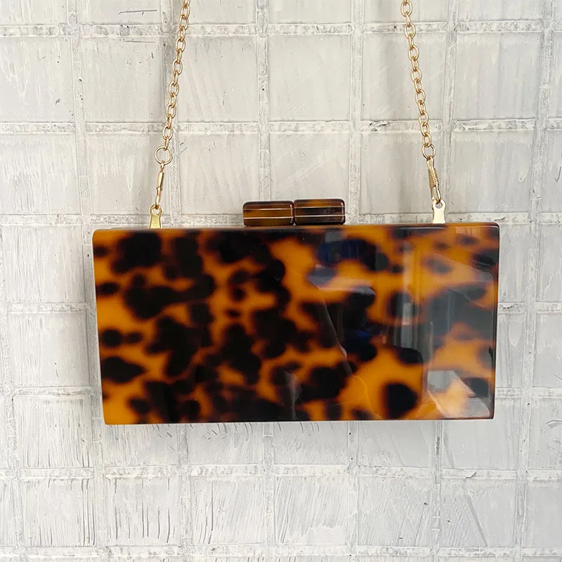 Сумка-мессенджер для девочек акриловая с леопардовым принтом | Багаж и сумки