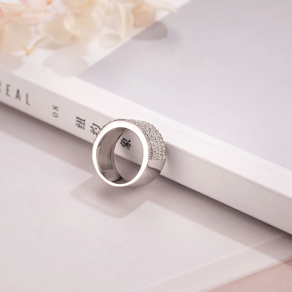 Женское кольцо вечности из серебра 925 пробы с оригинальным дизайном|Кольца| |