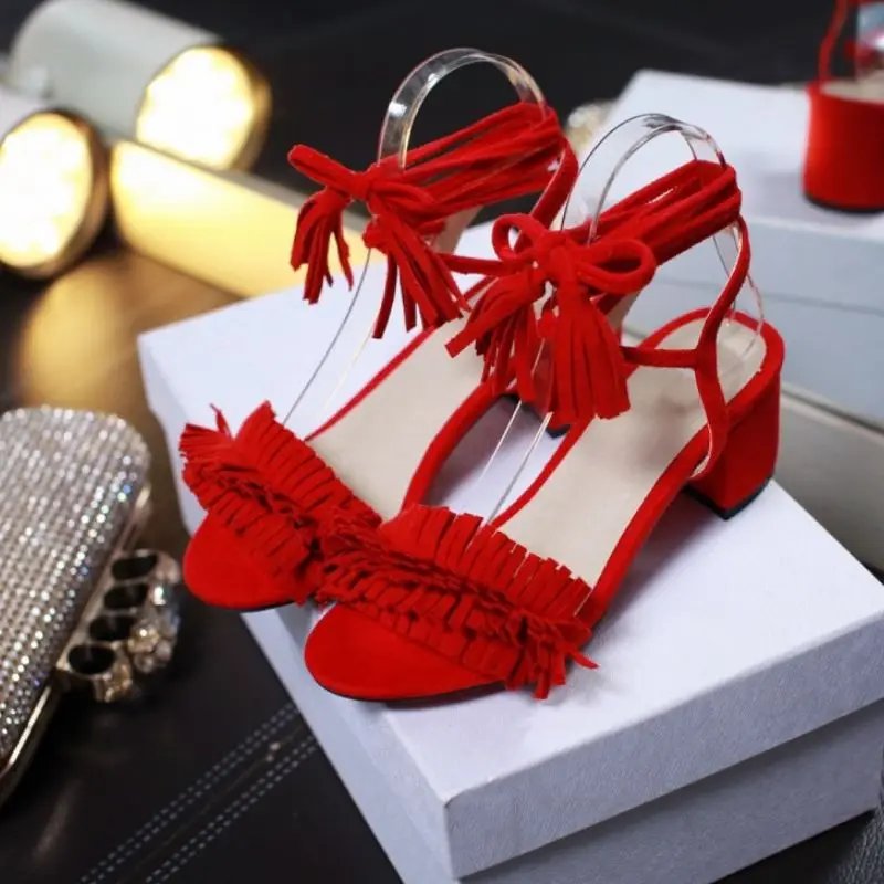 Босоножки женские модные на шнуровке Размеры 33 43|Боссоножки и сандалии| |