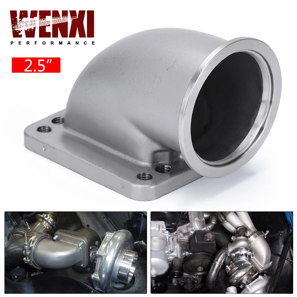 

2,5 "Vband 90 градусов для модели" Cast Turbo "локоть адаптер фланец 304 нержавеющая сталь для T3 T4 Turbocharger WX-TEA25