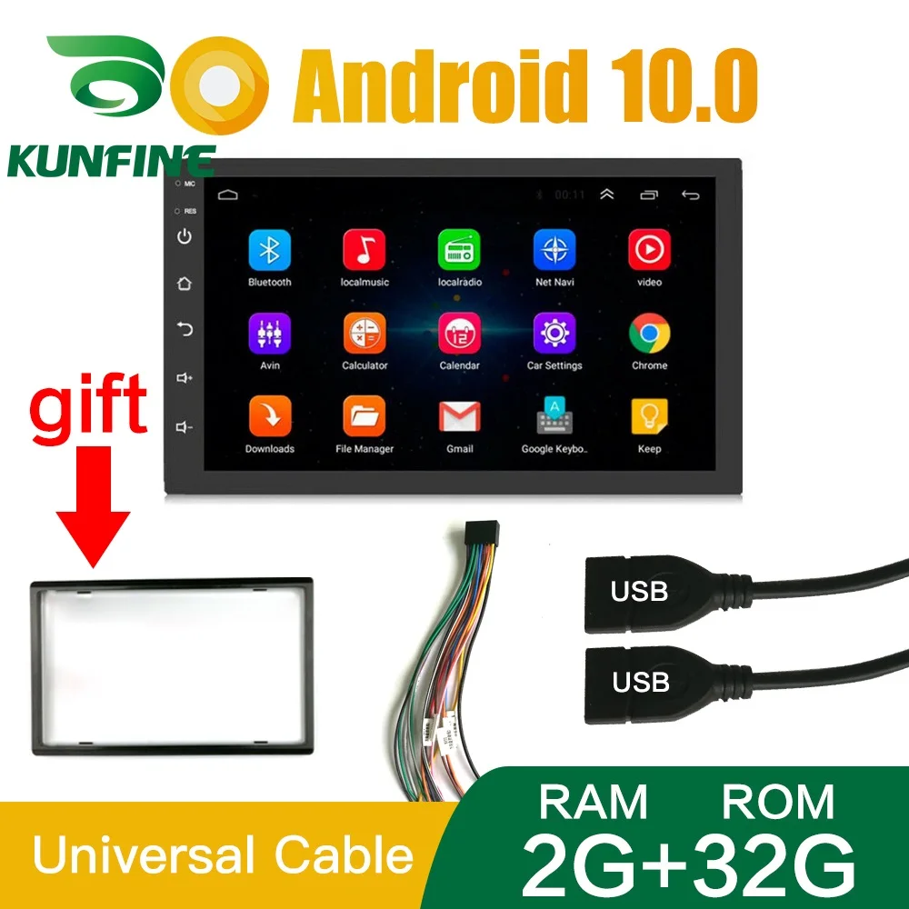 2 Din 2GB 32GB ROM 2.5D Screen Android 10.0 Car radio Multimedia Video Player Universal Stereo GPS MAP For Toyota Nissan Suzuki