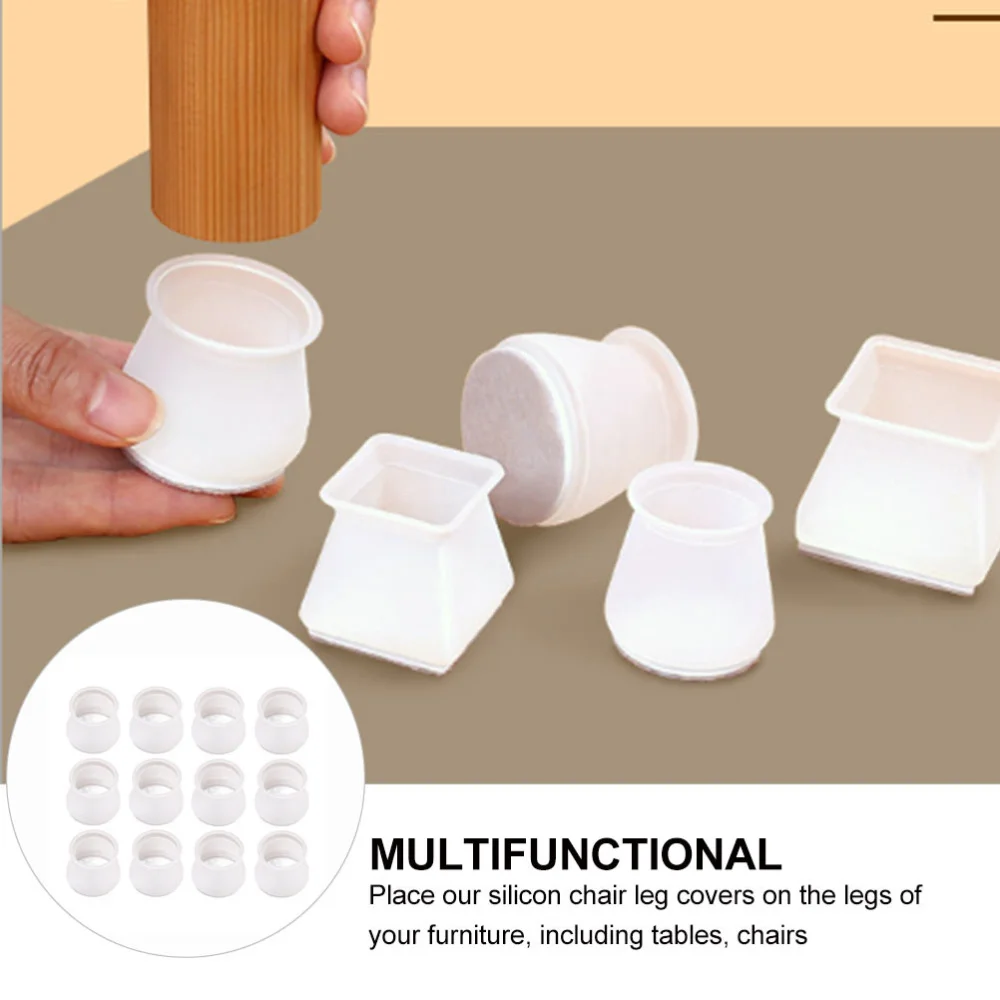 

16pcs Non-skid Feet Protectors Round Shape Table Feet Mat Chair Feet Caps
