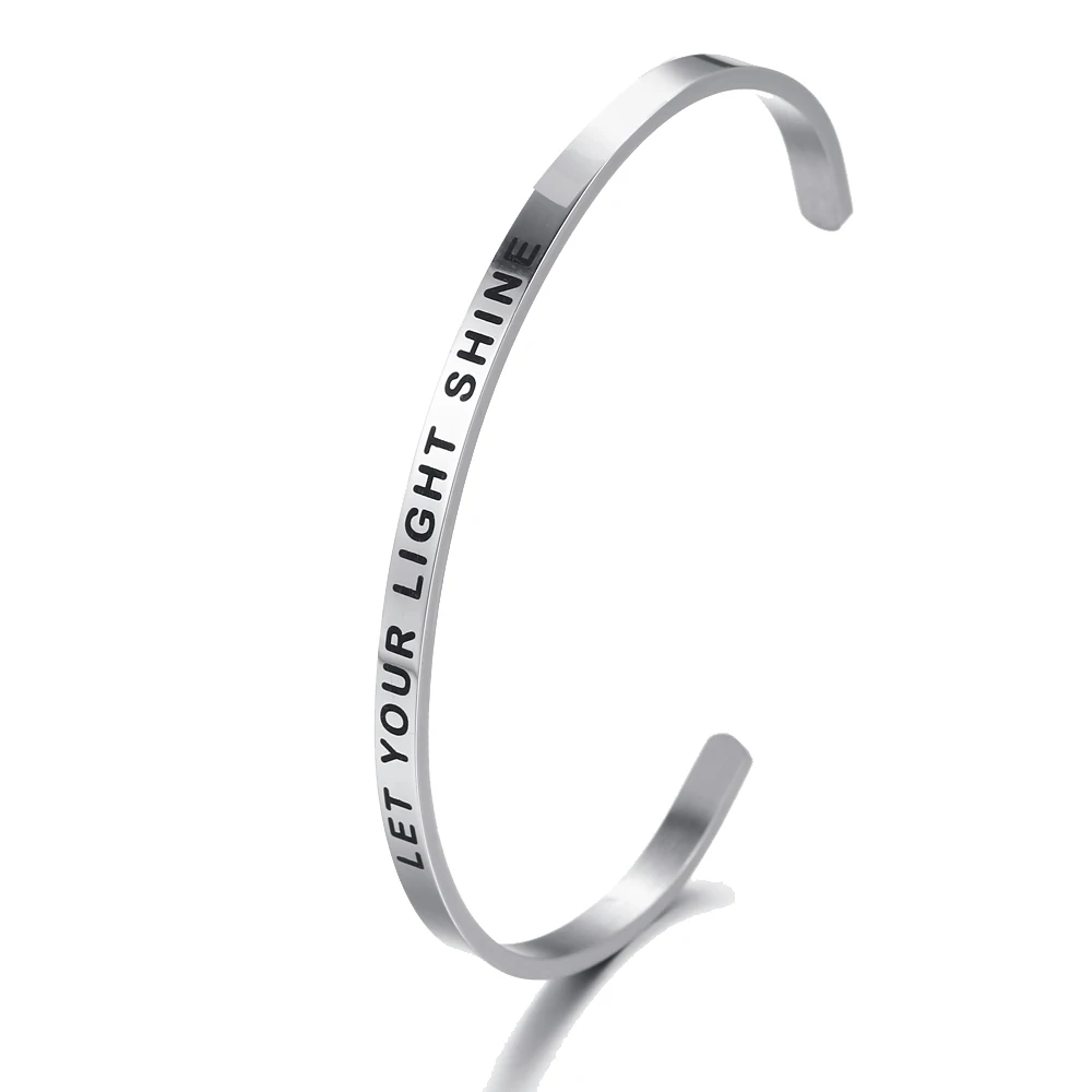 Любовь Браслет Нержавеющая сталь манжета браслет для женщин мужчин