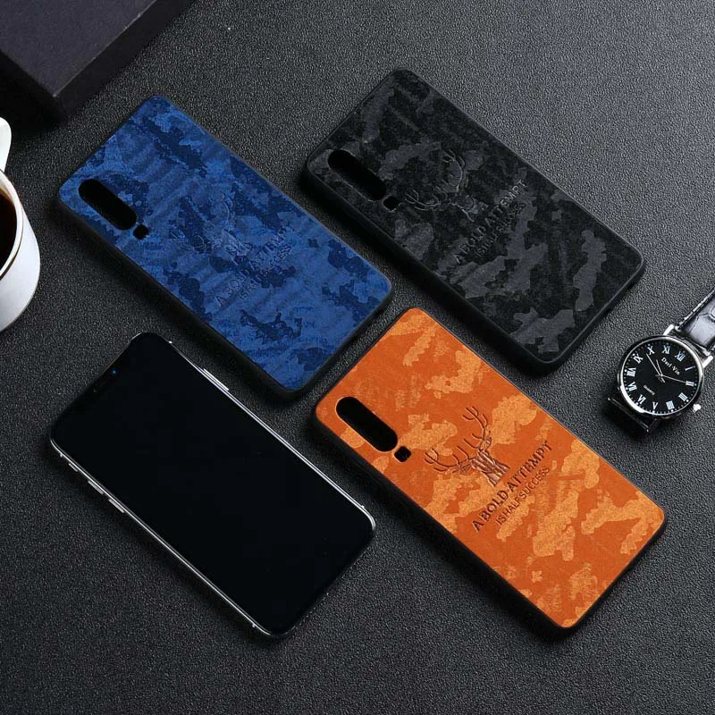 Роскошный Рождественский кожаный чехол для huawei P10 с оленем P30 P20 lite 2018 ультра