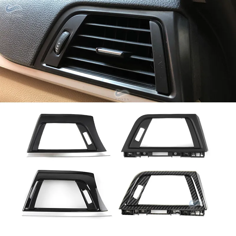 LHD For BMW 3 Series F30 F35 Carbon Texture Front Row Wind Left / Right Air Conditioner Vent Grill Air Outlet Panel Frame Trim