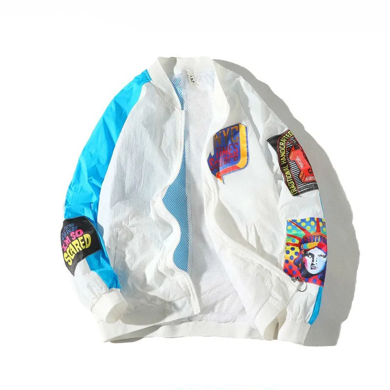 Куртки мужские Новые хип хоп бренд Тонкий спортивный костюм пальто Модная