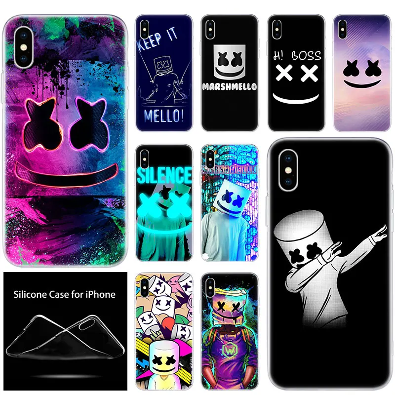 Роскошный мягкий силиконовый чехол для телефона DJ marshmallow для Apple iPhone 11 Pro XS Max X XR 6 6S 7 8 Plus 5 5S SE Модный чехол