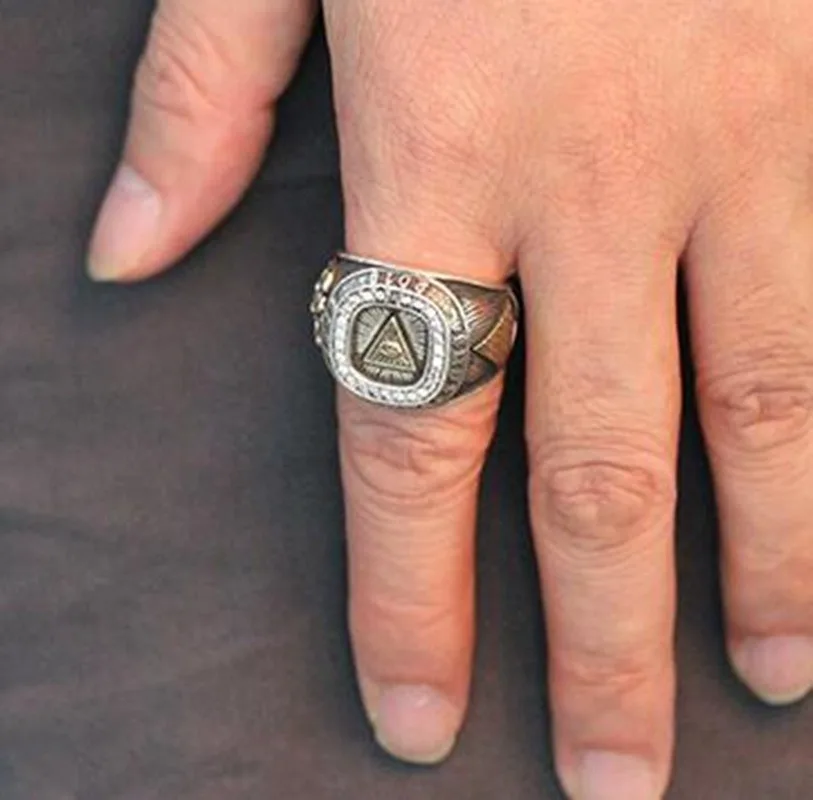 Мужское модное винтажное мужское кольцо с гравировкой в виде Божьего глаза