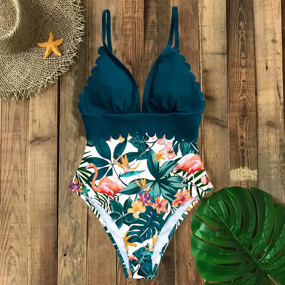 Сексуальный цельный купальник с открытыми плечами и оборками новая купальная