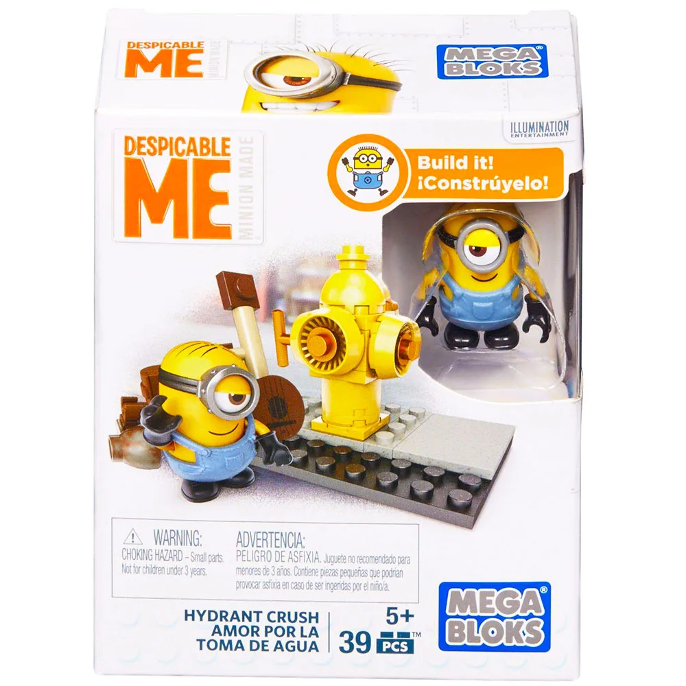 

39Pcs MEGA BUOKS Despicable Me Minions Hydrant Crush Fight Family Fun Building Kids Toys Gift DPG67