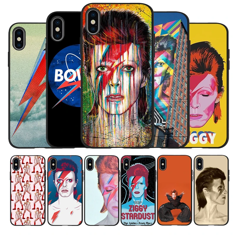 Модный крутой черный силиконовый чехол Дэвид Боуи рок певица из ТПУ для iPhone 11 Pro Max