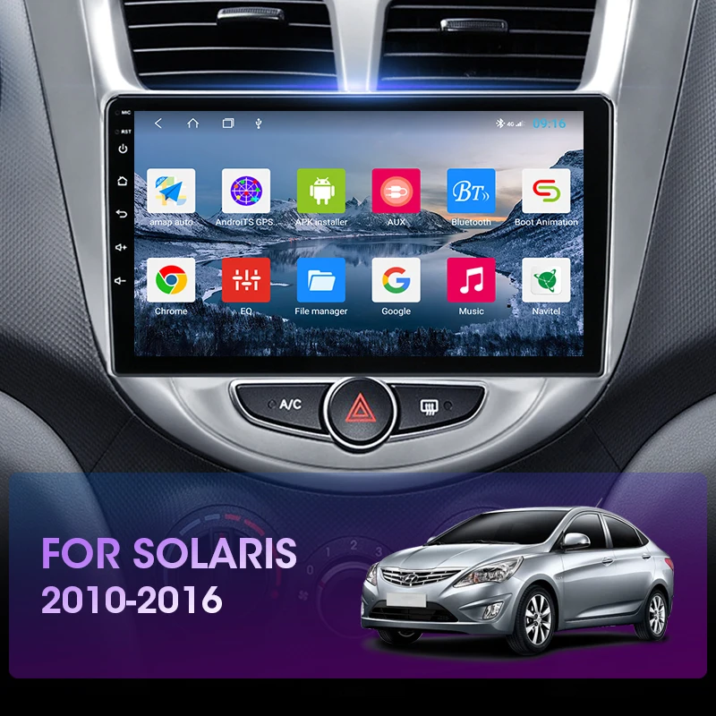 vtopek 9 4gwifi 2din android 10 0 car radio multimidia video player for hyundai solaris accent verna 2010 2016 navigation gps free global shipping