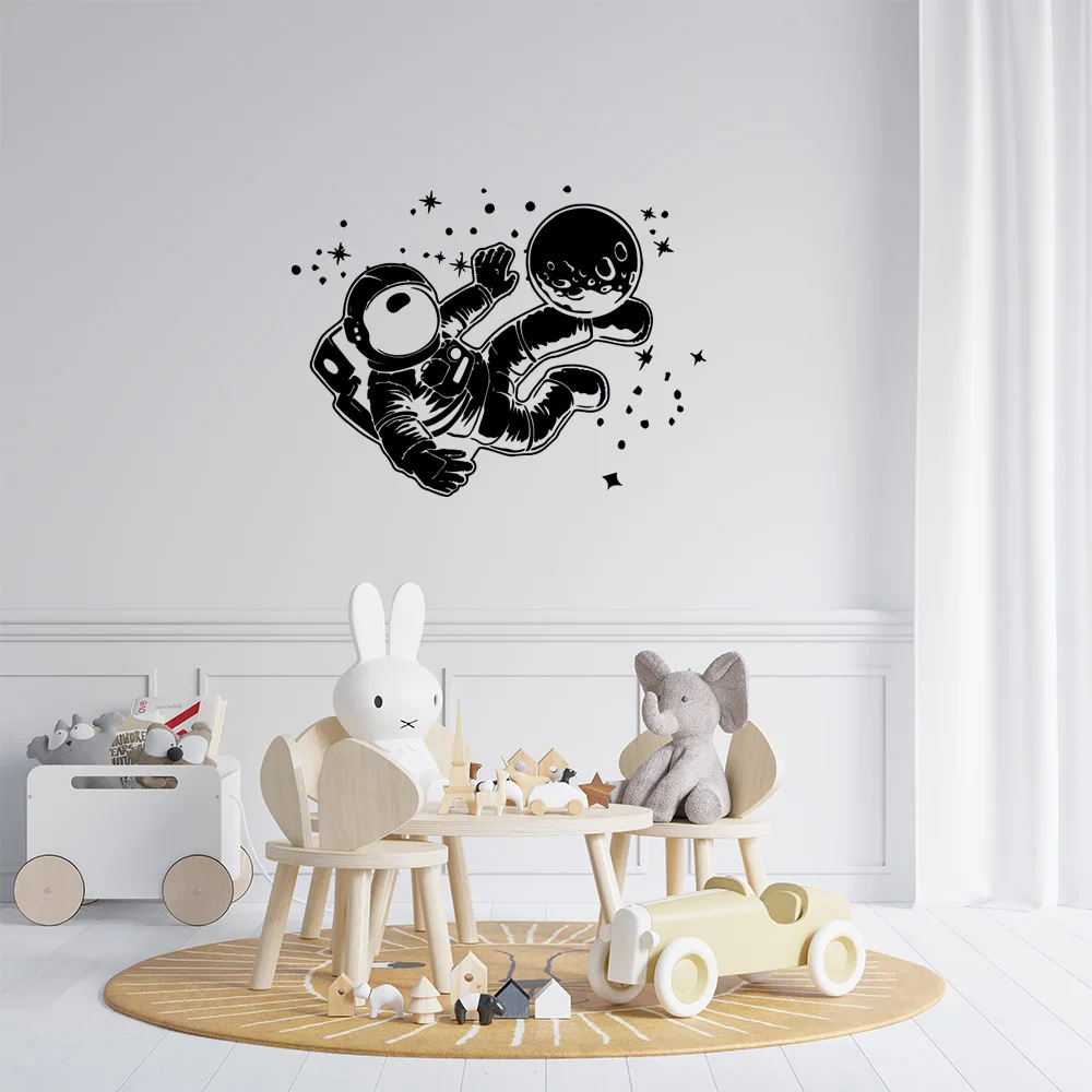 

Drop Shipping Astronaut Vinyl Self Adhesive Wallpaper For Home Decor Living Room Bedroom Wall Art MURAL Drop Shipping