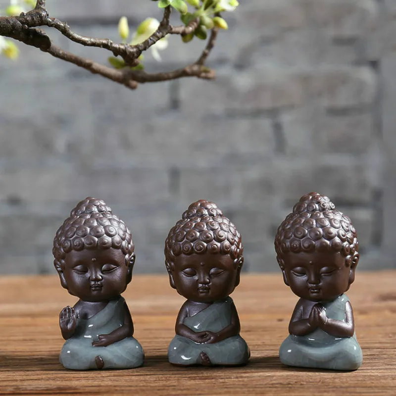 Статуя Будды высокого качества статуя Декор монах чай питомцы автомобильные
