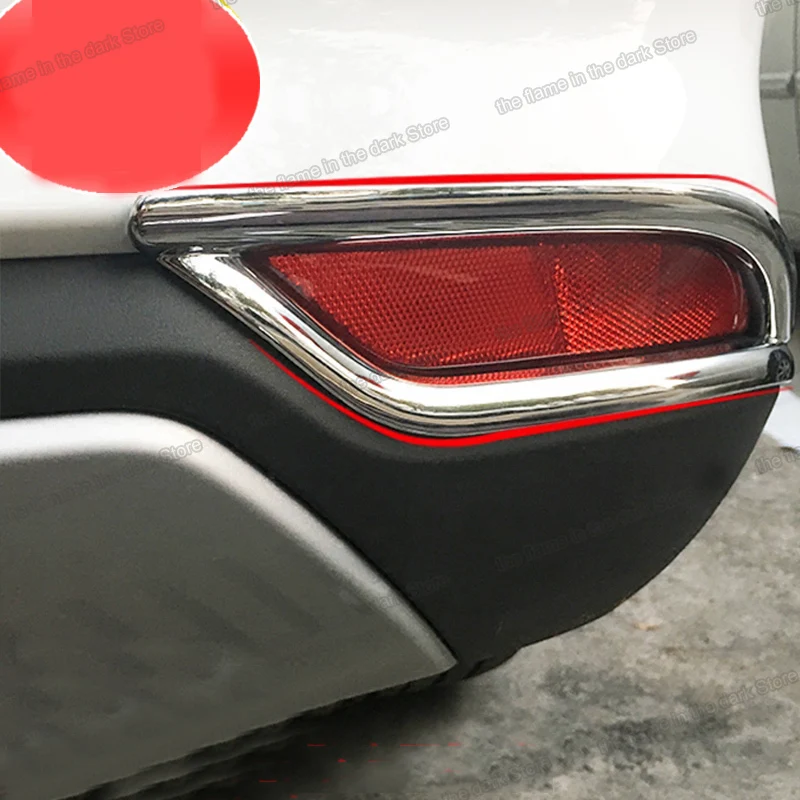 

lsrtw2017 abs silver shiny car rear foglight trims for roewe mg rx3 2018 2019 2020 2021 accessories frame exterior decoration