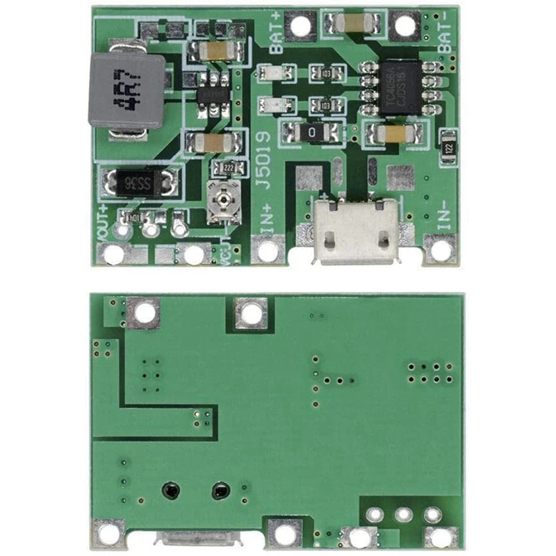 

5 Pcs 2A USB 18650 Lithium Li-Ion Battery Charger Module Boost 3.7V to 5V 9V 12V