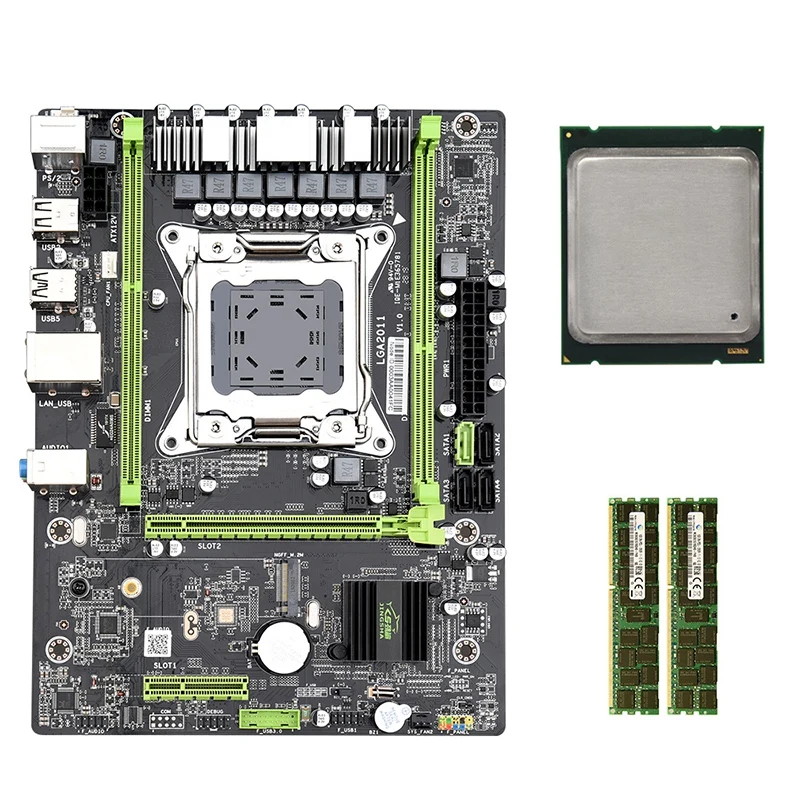 X79 M2 3 0 LGA2011 материнская плата Поддержка NVME M.2 SSD SATA3.0 SATA2.0 USB3.0 с E5 2680 Процессор 2x8G 1600