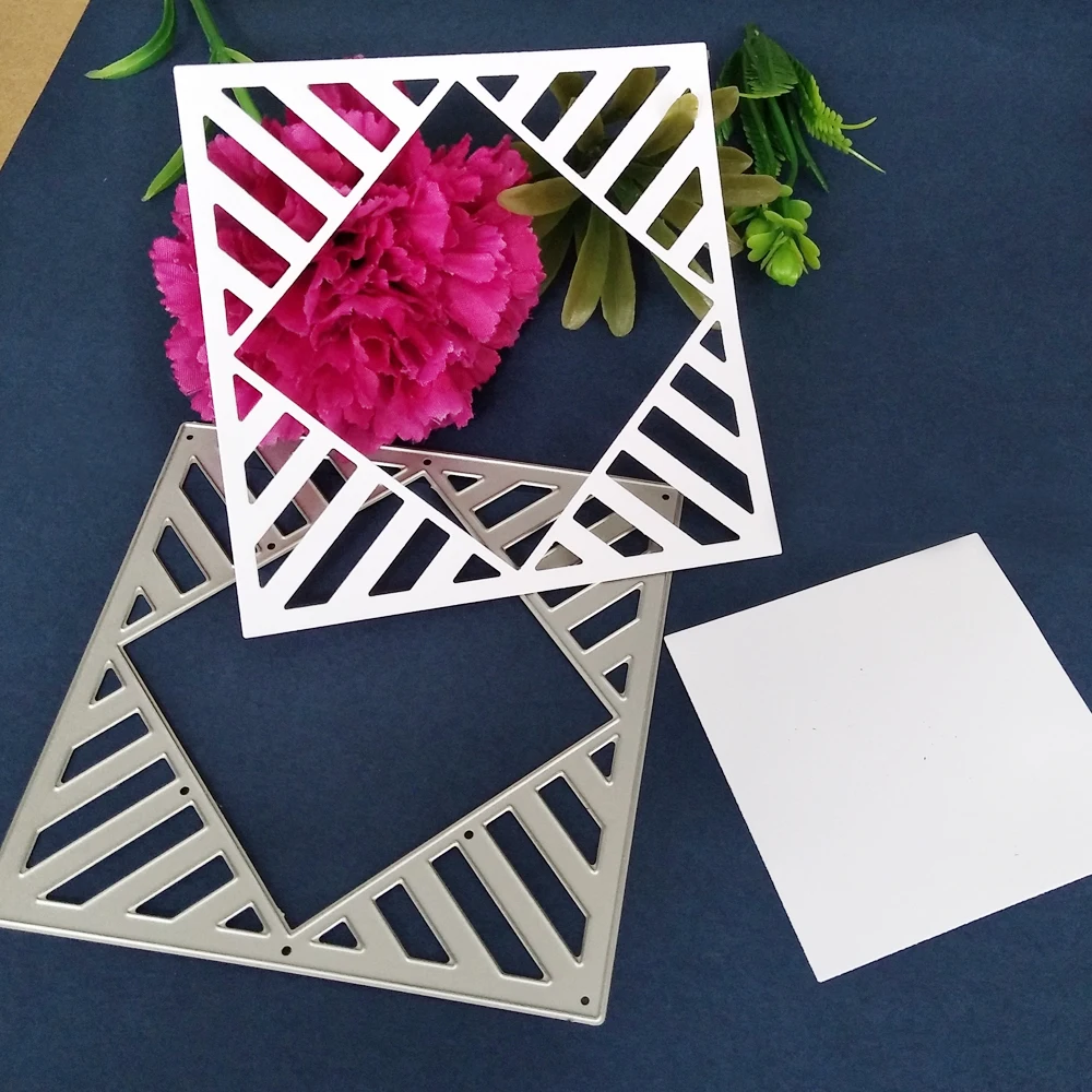 

Square Hollow background wallpaper cutting Die scrapbook DIY Card making Photo album Art Paper frame Decoration