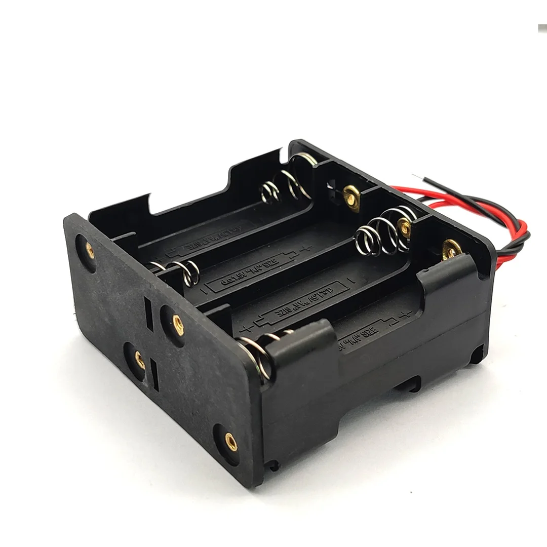 8AA 12V Battery Clip Slot Storage Holder Box Case 8*AA Batteries Stack With line | Replacement Parts