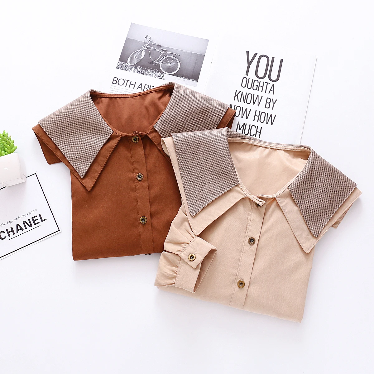 Новая женская Вельветовая однотонная блузка с длинным рукавом рубашка двойным