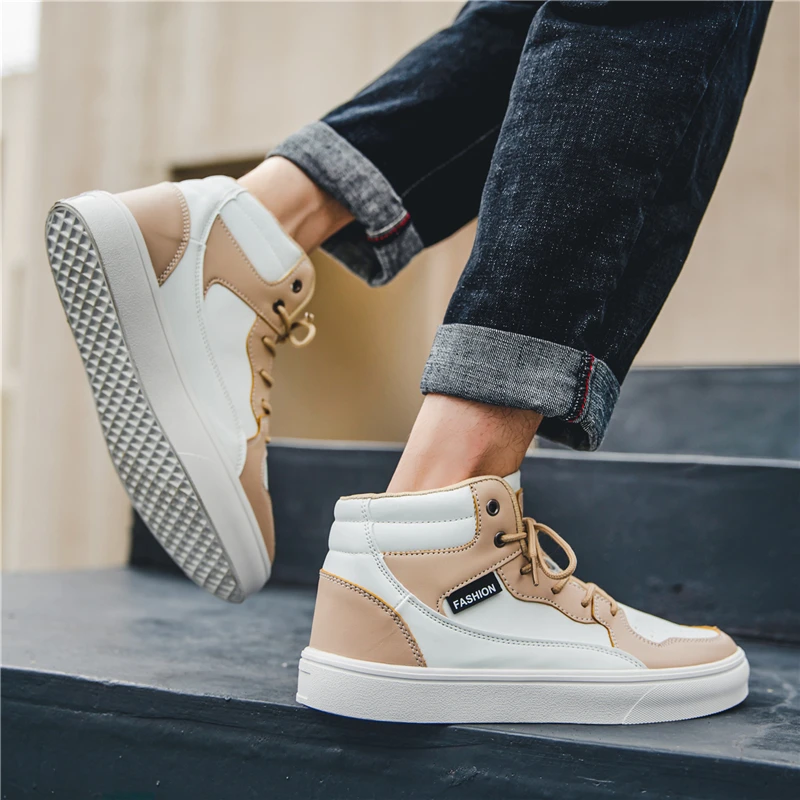 Autumn Winter Skateboarding Shoes Mens Popular Sneakers Summer Sneakers Fashion Boots Canvas Footwear Leather Black Flat Shoes