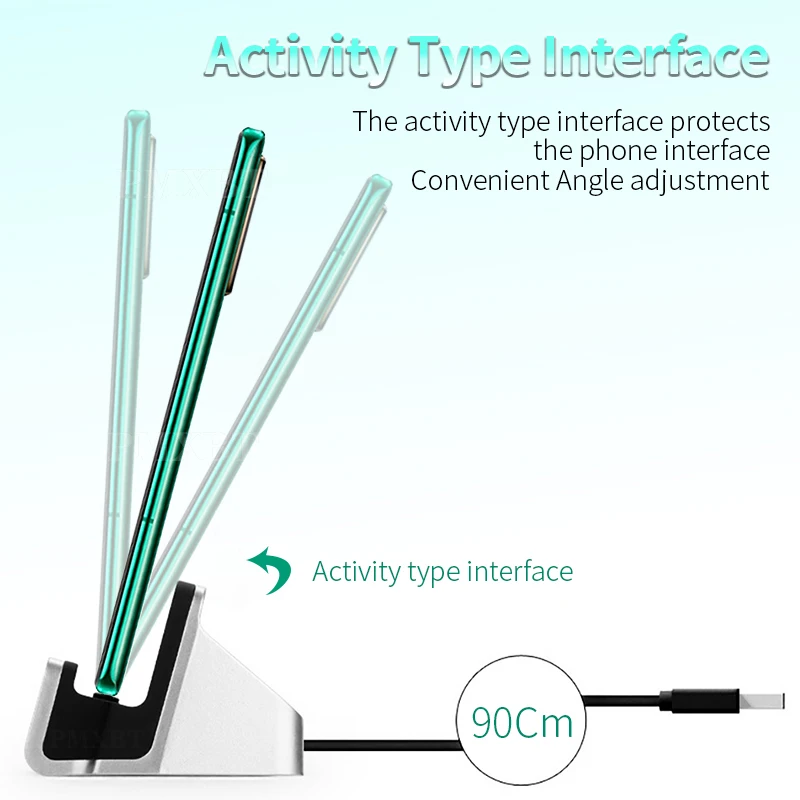 Настольная Зарядка Док станция для зарядки и синхронизации данных iPhone 11 Android Тип C