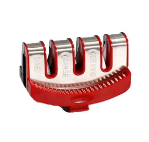 blade slot Red Rossonix Кухня с 3-я ступенями быстро Ножи точилка Кухня точильный камень алмаз Керамика Вольфрам Сталь для ножей, точильный камень - Цвет: blade slot Red