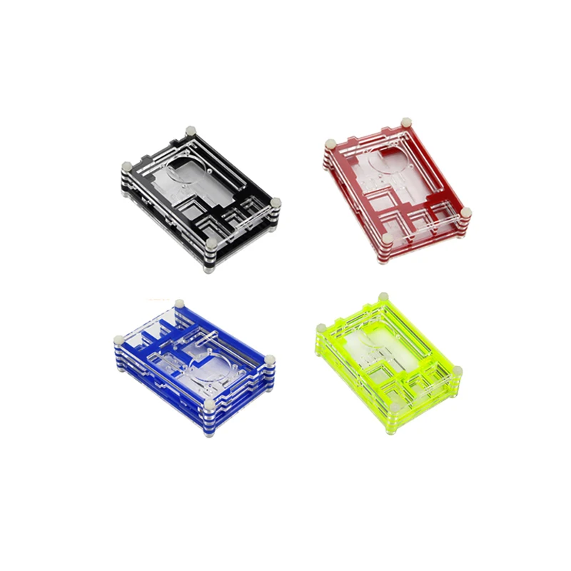 Чехол для корпуса Raspberry 9 слоев акриловый корпус с охлаждающим вентилятором Pi 3 Model