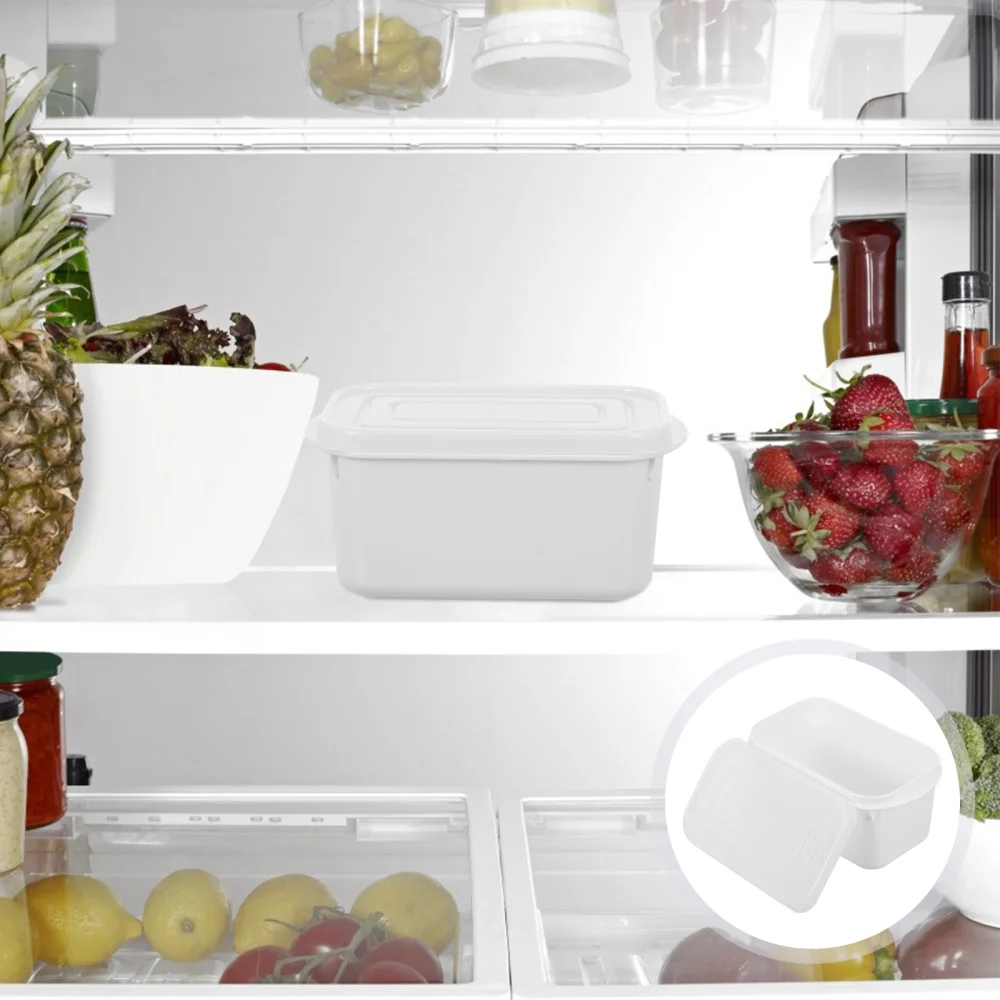 

2pcs Home Butter Boxes Butter Containers Butter Holders Butter Cases (White)