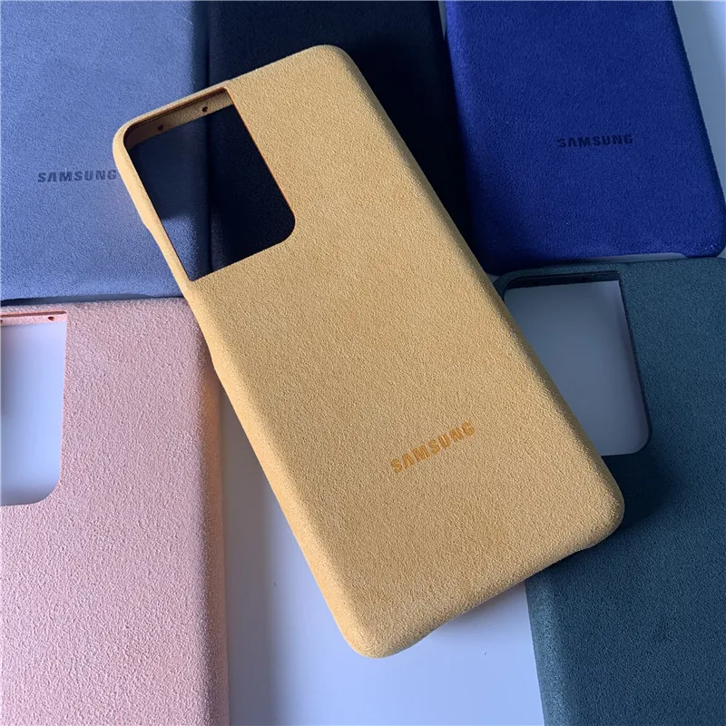 Original Samsung Galaxy S21 S21 PLUS Luxury for Alcantara Case Cover for S21 Ultra Leather Premium Phone Casing Shockproof