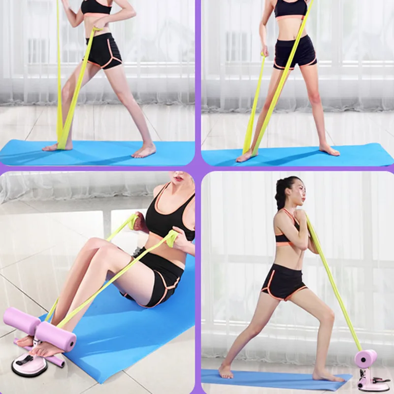 

Fitness Equipment Portable Self-Suction Sit Up Bar Stand Abdominal Strength Trainer Workout Bench Equipment For Home Abdominal