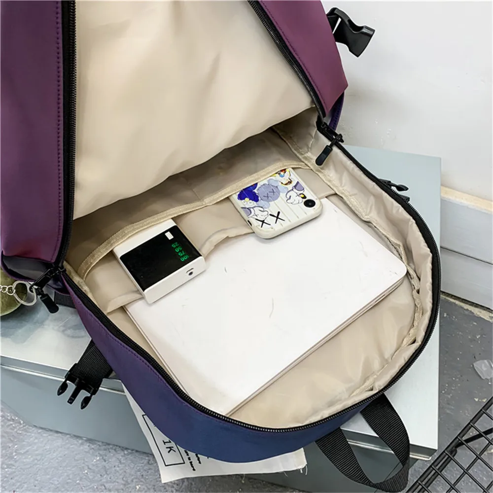 

Fashion Pendant Design Youth Laptop Backpack New High Quality Nylon Women's Backpack Letter Design Ladies Student School Bookbag