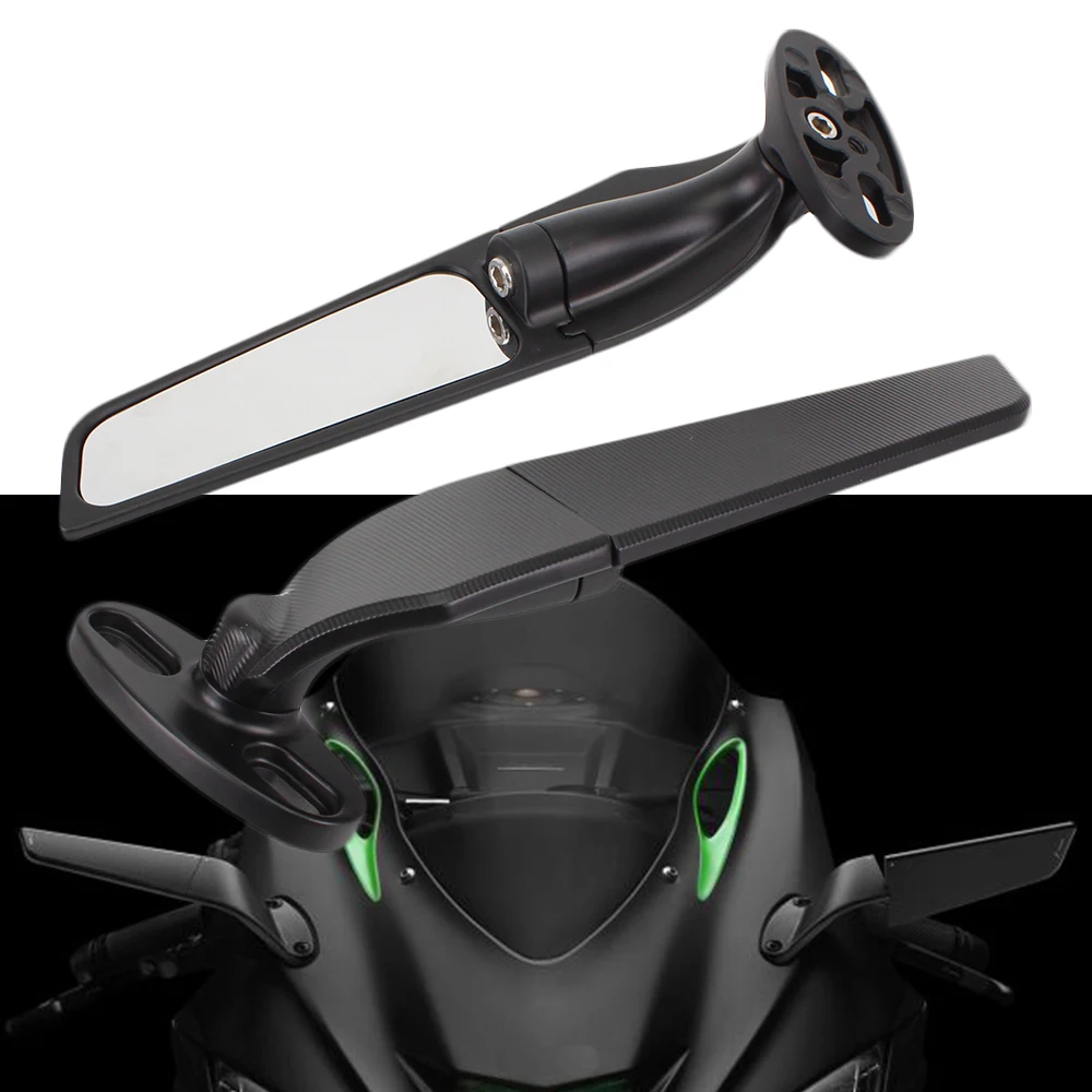 

Modified Motorcycle Rearview Mirrors Wind Wing Adjustable Rotating Side Mirrors For NINJA1000 SX Ninja1000 2016-2020 2021