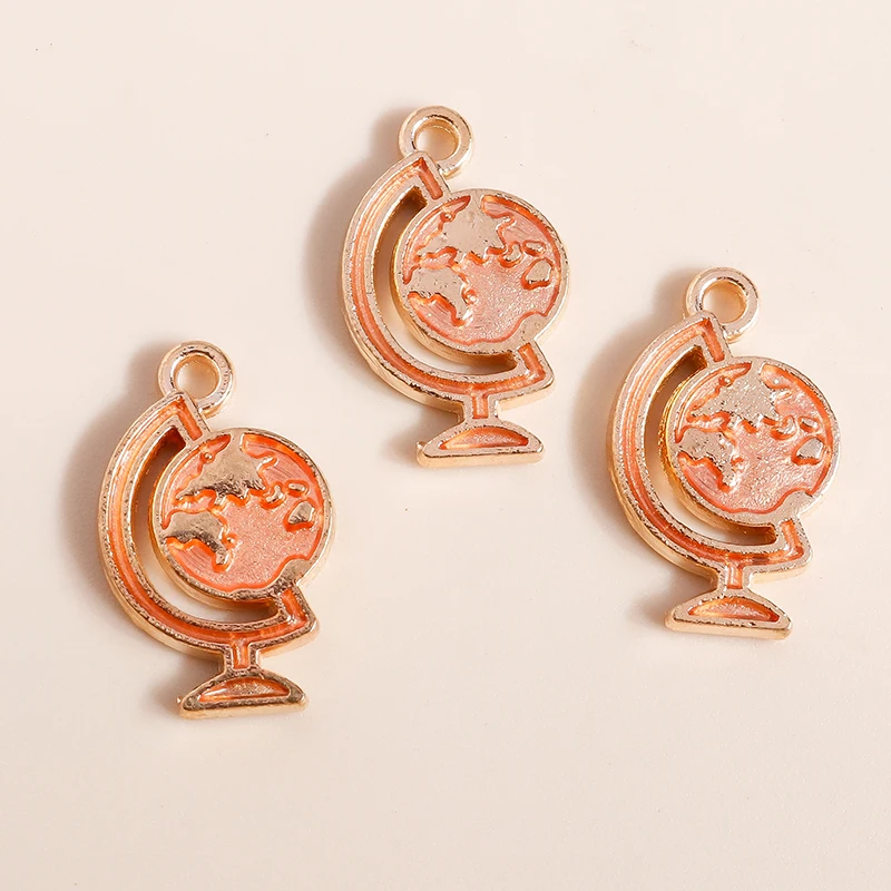 10 шт. 17*11 мм эмалевые Подвески в виде глобуса для изготовления ювелирных изделий