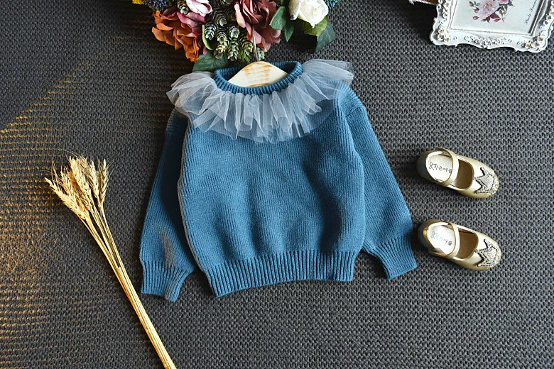 Комплект вязаной одежды для маленьких девочек; сезон осень-зима; модные свитера+ платье; элегантные комплекты одежды для девочек