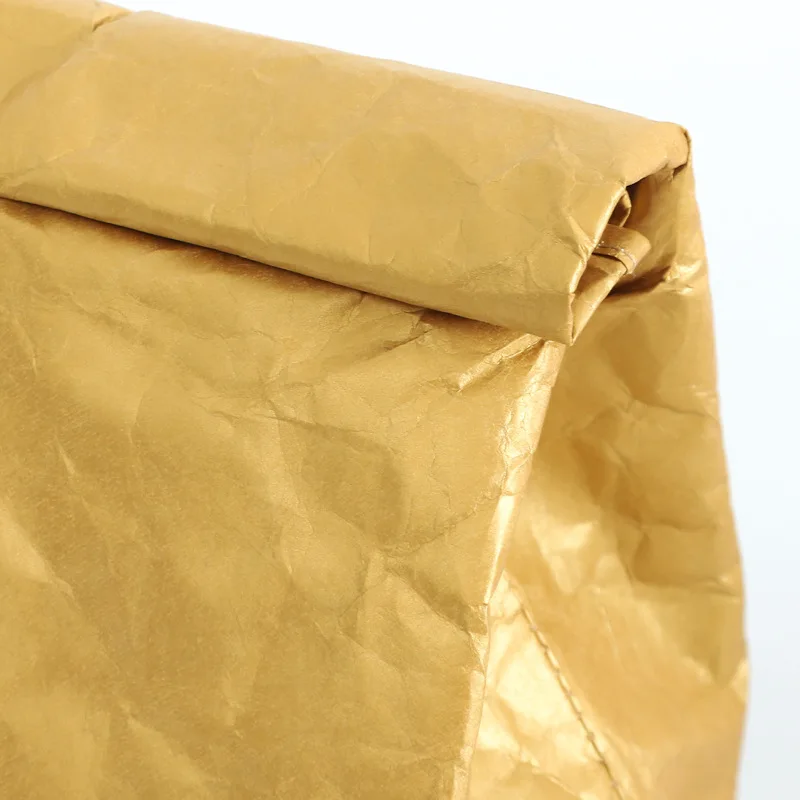 Многоразовые коричневые бумажные пакеты для ланча изолированный Ланч-бокс