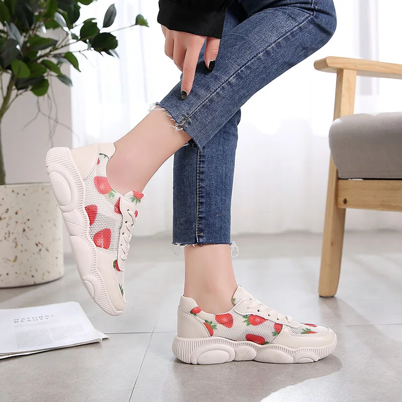 Новинка лета 2021 спортивная обувь в сеточку Женская Студенческая гонконгском