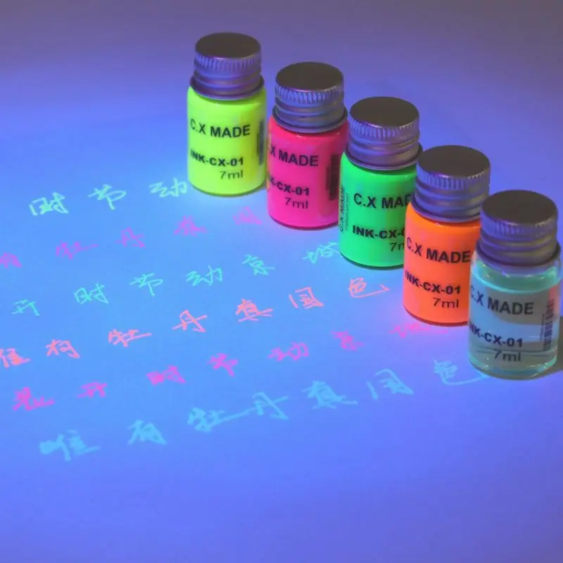 7 мл бутылочное стекло не углеродистая светящаяся флуоресцентная авторучка