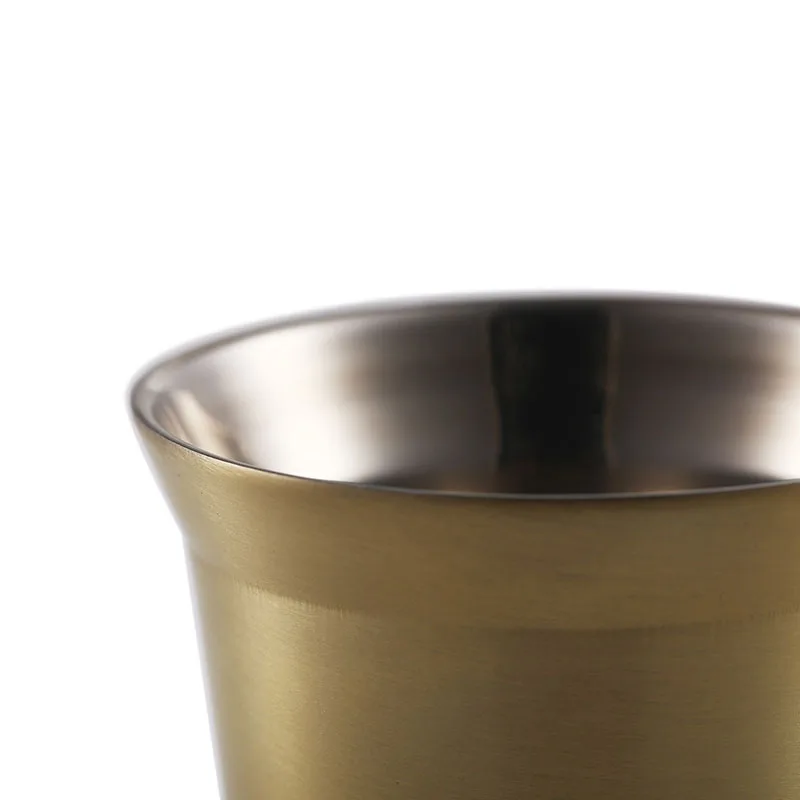 Кофейная чашка для эспрессо из нержавеющей стали с двойными стенками 80