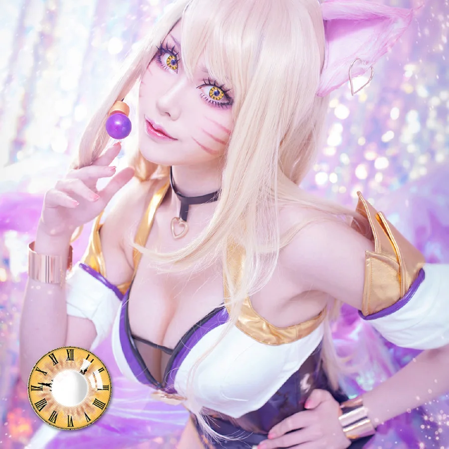

YOKEMON 2 pieces of Halloween color contact lenses anime cosplay glasses sun god lenses contact lenses eye cosmetics