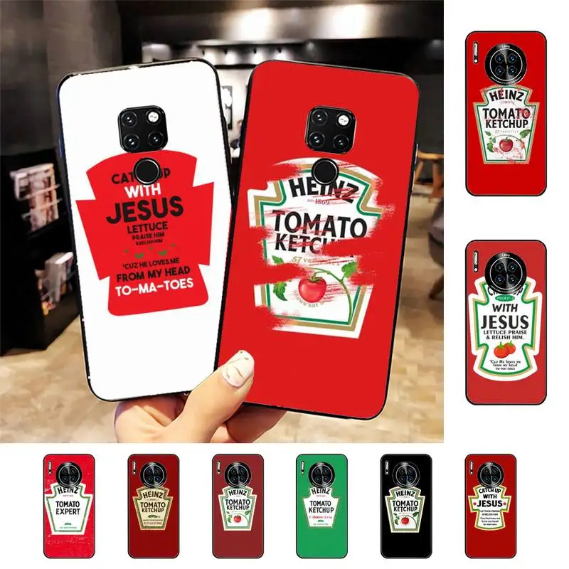 

Cute Ins Tomato Ketchup Phone Case For Huawei Nova3I 3E 7se mate 9 20 30 lite 20Pro 10 lite unda case